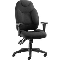 Ankara Fabric Executive Operator Chair, Black Ankara Fabric Executive Operator Chair, Black