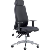 Brechin High Back Fabric Executive Chair With Headrest, Black Brechin High Back Fabric Executive Chair With Headrest, Black
