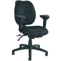 24 Hour Medium Back Ergonomic Operator Chair, Black 24 Hour Medium Back Ergonomic Operator Chair, Black