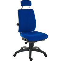 Baron 24HR Ergonomic Chair With Headrest (Fabric), Blue Baron 24HR Ergonomic Chair With Headrest (Fabric), Blue