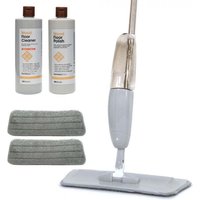 Spray Mop Floor Cleaner with Cleaning, Polish Solution & Microfibre Cleaning Wipe Pads