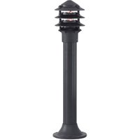 Bollard And Post Lamp Pagoda Cast Aluminium In Black Bollard And Post Lamp Pagoda Cast Aluminium In Black