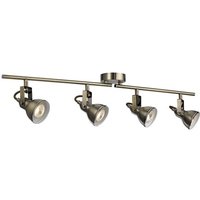Focus Antique Brass Four Light Ceiling Spotlight Focus Antique Brass Four Light Ceiling Spotlight