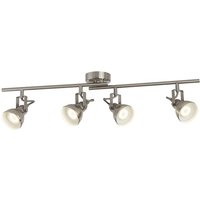 Focus Four Light Spotlight Split Bar In Satin Silver Finish