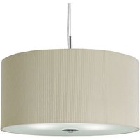 Large 3 Light Cream Drum Pendant With Frosted Glass Diffuser Large 3 Light Cream Drum Pendant With Frosted Glass Diffuser