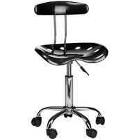 Hanoi Office Chair In Black ABS With Chrome Base And 5 Wheels
