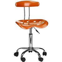 Hanoi Office Chair In Orange ABS With Chrome Base And 5 Wheels