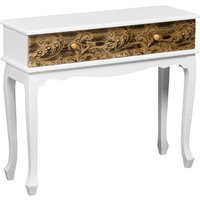 Bali Console Table In Wood With 2 Drawers