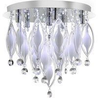 Spindle 6 LED Chrome Semi Flush Ceiling Light With Remote Spindle 6 LED Chrome Semi Flush Ceiling Light With Remote