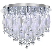 Spindle 9 LED Chrome Semi Flush Ceiling Light With Remote Spindle 9 LED Chrome Semi Flush Ceiling Light With Remote