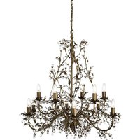 Almandite Brown And Gold Ceiling Light With Crystal Dressing Almandite Brown And Gold Ceiling Light With Crystal Dressing