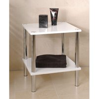 Maine 2 Tier Occasional Table In High Gloss White