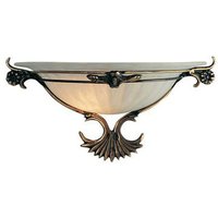 Single Wall Light Finish In Antique Brass With Oval Marble Glass Single Wall Light Finish In Antique Brass With Oval Marble Glass