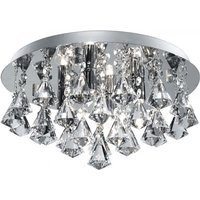 Hanna 4 Lamp Semi Flush Ceiling Light Finished In Chrome Hanna 4 Lamp Semi Flush Ceiling Light Finished In Chrome