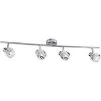 Triton Clear Glass Shades Chrome Bar Spotlight With Four Lamps Triton Clear Glass Shades Chrome Bar Spotlight With Four Lamps