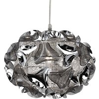 Triangle 1 Light Chrome And Smokey Acrylic Pendant Triangle 1 Light Chrome And Smokey Acrylic Pendant