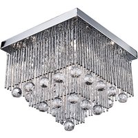 Beatrix 5 Lamp Chrome Ceiling Light With End Crystal Drops Beatrix 5 Lamp Chrome Ceiling Light With End Crystal Drops