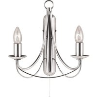 Product photograph of Maypole 2 Light Satin Silver Switched Wall Lamp from Furniture in Fashion