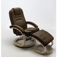 Detroit Swivel Relax Chair Brown Leather And Footstool Detroit Swivel Relax Chair Brown Leather And Footstool