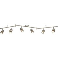 Beautiful Six Light Satin Silver Bathroom Spot Split-bar