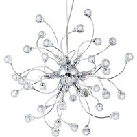 Sonja 12 Lamp Chrome Pendant With Crystal Ball Trimmings Sonja 12 Lamp Chrome Pendant With Crystal Ball Trimmings