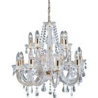 Product photograph of Marie Chandelier Clear Shade Octagonal Droplets Ceiling Light from Furniture in Fashion