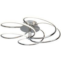 Bardot Chrome Design Five Led Swirl Ceiling Flush Lamp Bardot Chrome Design Five Led Swirl Ceiling Flush Lamp