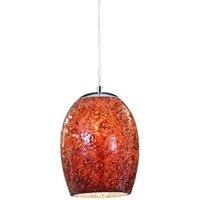 Ariana Chrome Red Cracked Glass Pendant Light Ariana Chrome Red Cracked Glass Pendant Light