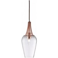 Whisk Copper Finish Pendant Lamp With Clear Glass Shade Whisk Copper Finish Pendant Lamp With Clear Glass Shade