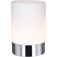 Chrome Cylindrical Touch Table Lamp With Opal White Glass Shade Chrome Cylindrical Touch Table Lamp With Opal White Glass Shade