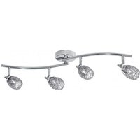 Mesh Spot Chrome Four Adjustable Oval Shaped Spotlight Bar Mesh Spot Chrome Four Adjustable Oval Shaped Spotlight Bar