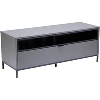 Cerritos Small Wooden TV Stand In Charcoal And Black