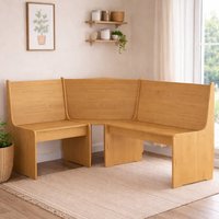 Conroe Wooden Corner Dining Bench In Honey Brown