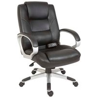 Daren Home Office Chair In Black PU Leather And Massage Function Daren Home Office Chair In Black PU Leather And Massage Function