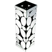 Rosie Vase Large In Silver With Pebble Pattern Mirror
