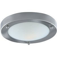 Modern Bathroom Light Satin Silver With Opal Glass Modern Bathroom Light Satin Silver With Opal Glass