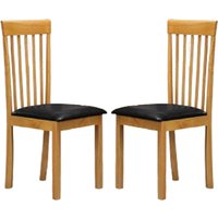 Aalto Natural Wooden Dining Chairs In Pair