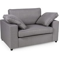 Aarna Fabric 1 Seater Sofa In Silver