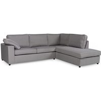 Aarna Fabric Corner Sofa In Silver
