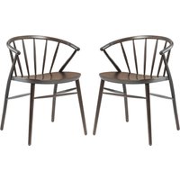 Abiquiu Antique Grey Wooden Dining Chairs In Pair
