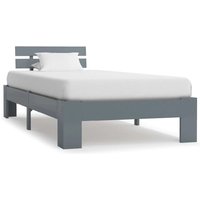 Absecon Wooden Single Bed In Grey