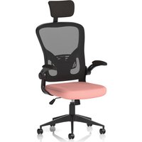 Accord Fabric Office Chair With Folding Arms In Shrimp