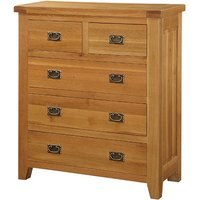 Adriel Wooden Chest Of 5 Drawers Narrow In Light Oak