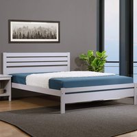 Adkins Wooden King Size Bed In Grey