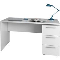 Adonia Wooden Laptop Desk With 3 Drawer In White