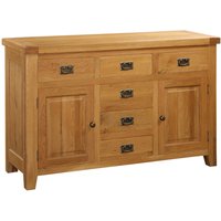 Adriel Wooden Sideboard With 2 Doors 6 Drawers In Light Oak