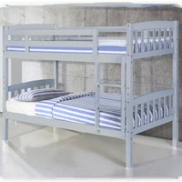 Aeryn Wooden Single Bunk Bed In Grey
