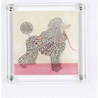 Agatiyo Poodle Wall Art Frame In Multicolor