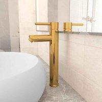 Agnano Tall Basin Mixer Tap - Gold