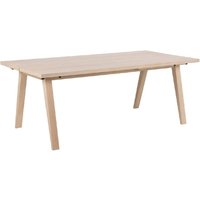 Agnano Wooden Dining Table Rectangular In White Oak
